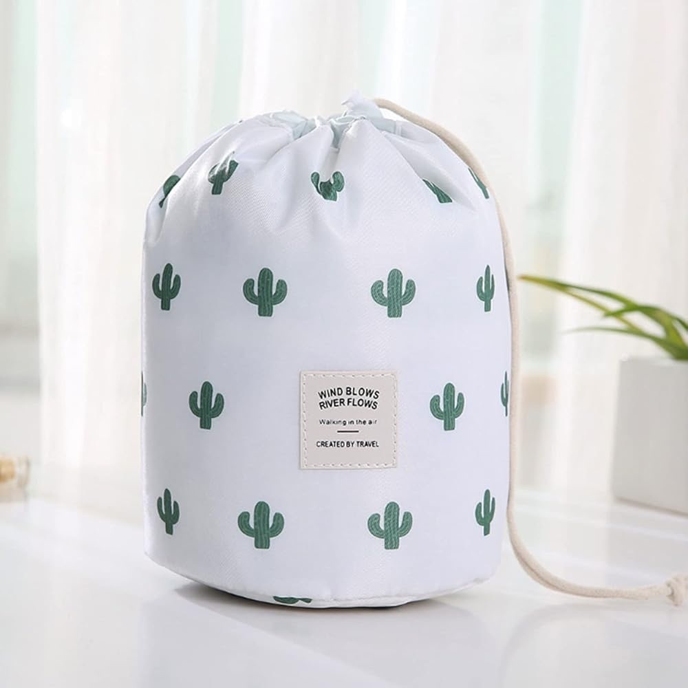 Cactus Print Drawstring Bag
